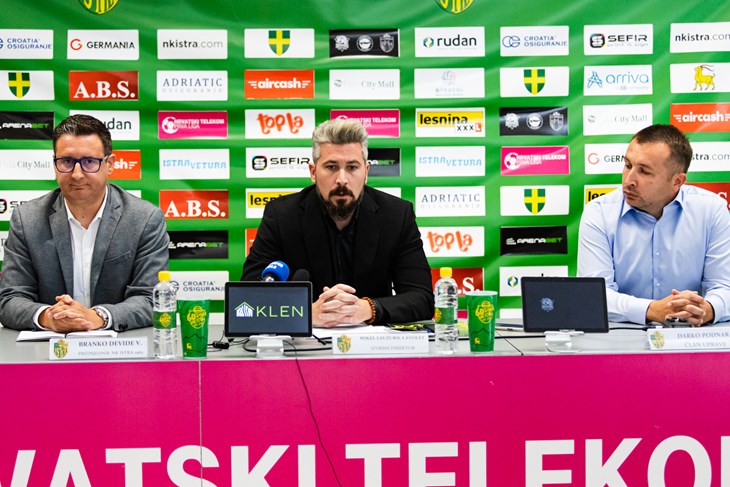 Branko Devide Vincenti, Mikel Lauzurica i Darko Podnar (foto NK Istra 1961)