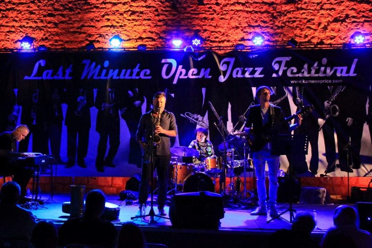 Ovogodišnji Grand finale - Ratko Divjak, Jure Pukl ,Tadej Kampl i Blaž Jurjevčić (Foto Gordan Nia Topić/Last Minute Open Jazz Festival)