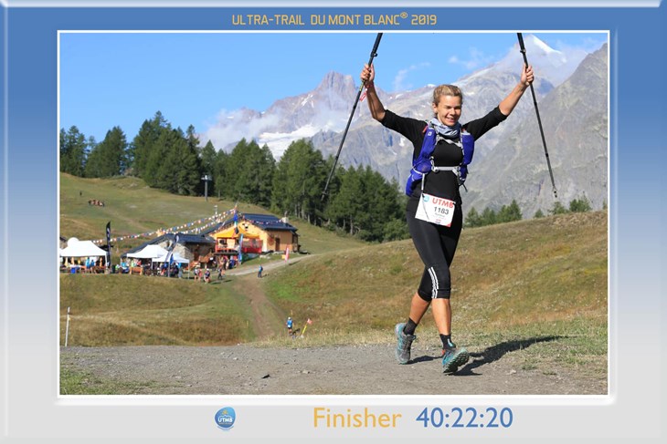 Nataša Rogić na ultra trailu na Mt. Blancu 2019. godine