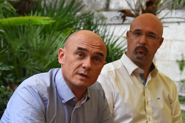 Mirko Jurkić i Sean Poropat na današnjoj presici (Snimio Duško Marušić Čiči)