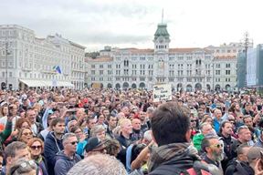 Današnji prosvjed na Piazzi Unita
