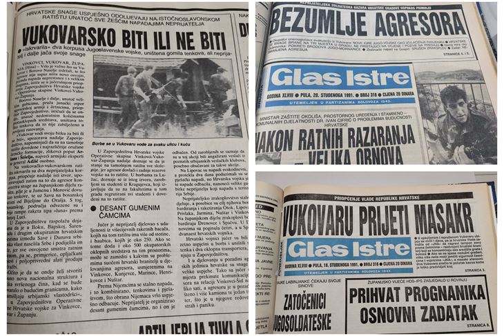 Vukovar 1991. u Glasu Istre