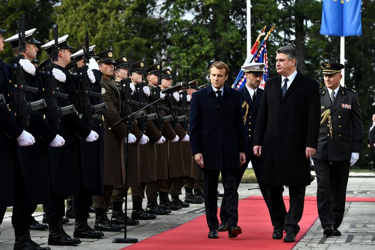 Jutros je Macrona na Pantovčaku primio Milanović (Cropix)