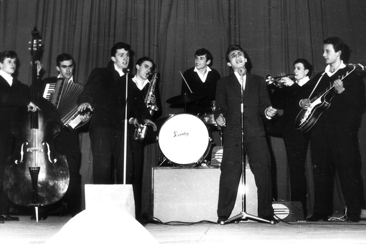 Grupa Romby, 1961. ili 1962., koncert u tadašnjem kinu Zagreb, danas kino Valli