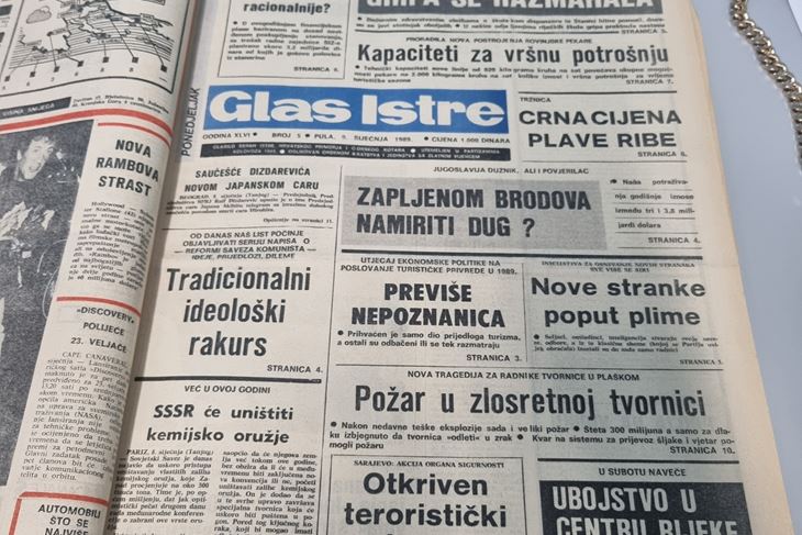 Glas Istre, 9.01. 1989.