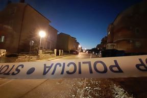 Policijska traka u Argonautskoj ulici (snimila T. TIDIĆ)