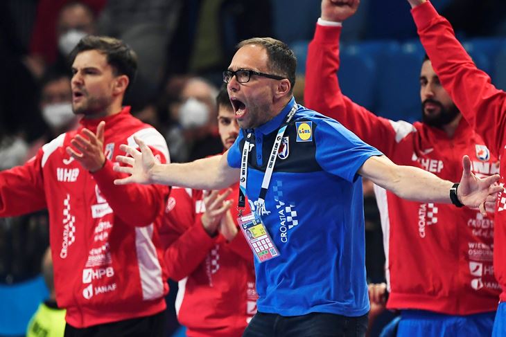 Rukomet Ukrajina i Hrvatska. Na fotografiji: Hrvoje Horvat. Foto: Ante Cizmic / CROPIX