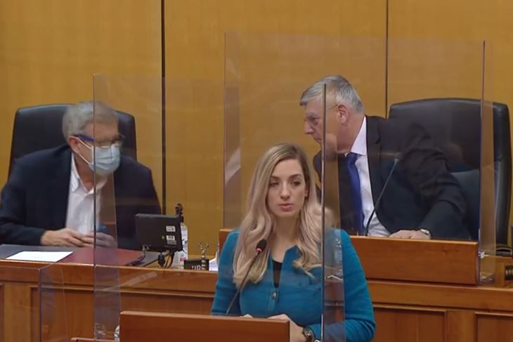 Sanja radolović u Saboru (Foto SDP)