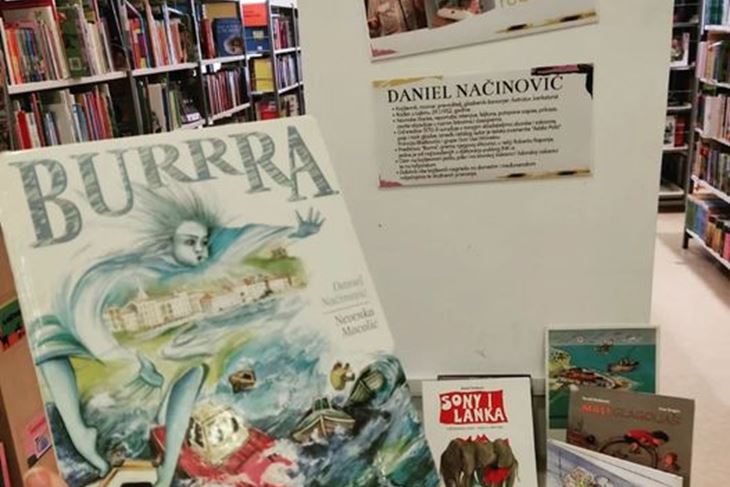 Kutak u knjižnici posvećen Danielu Načinoviću povodom rođendana