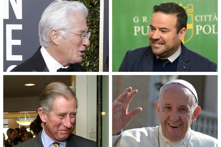 Richard Gere, Filip Zoričić (gore), princ Charles, papa Franjo (dolje)