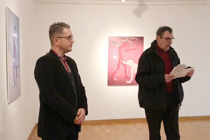 Marko Šošić i Eugen Borkovsky na otvaranju izložbe