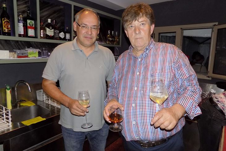 Damir Kajin i Mladen Vivoda na otvaranju obnovljenog restorana Old River 2020. godine (Snimila Gordana Čalić Šverko)