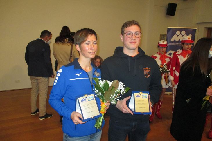 Zlatka Hlebec, članica Streljačkog kluba Rovinj i Matija Mužina, član Plivačkog kluba Delfin