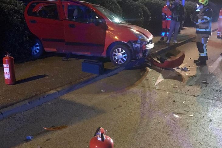 Prometna nesrecxxa u Rovinju (Foto: JVP Rovinj)