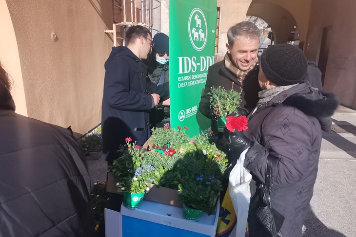 IDS je dijelio lončanice raznovrsnog cvijeća (Snimio Branko Biočić)