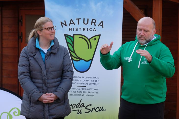 Silvia Buttignoni i Erik Lukšić najavili su nedjeljnu utrku (Snimio Milivoj Mijošek)