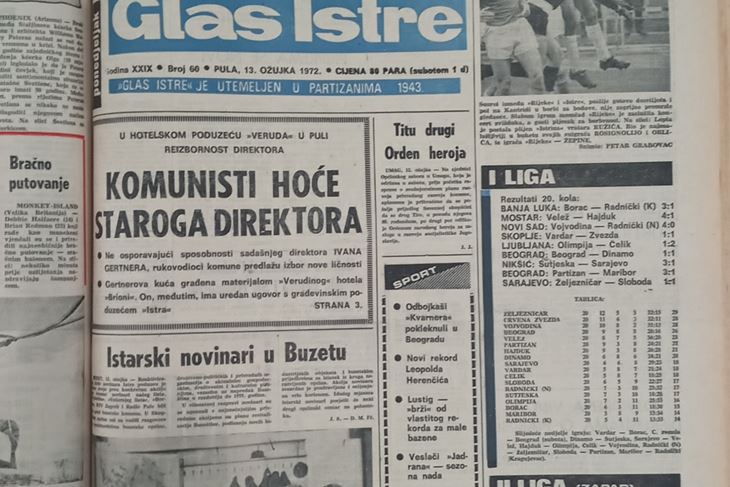 Glas Istre 13. ozujka 1972.