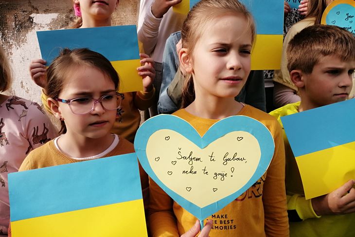 Snimanje posta za Ukrajinu (Snimila  Lara BAGAR)