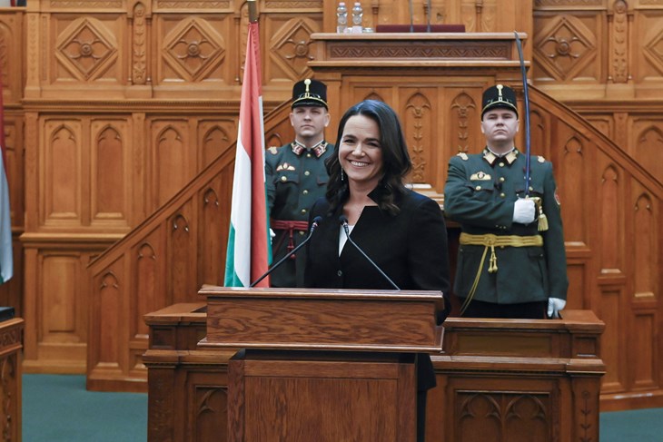 Katalin Novak na inauguracijskoj svečanosti u mađarskom parlamentu (EPA)
