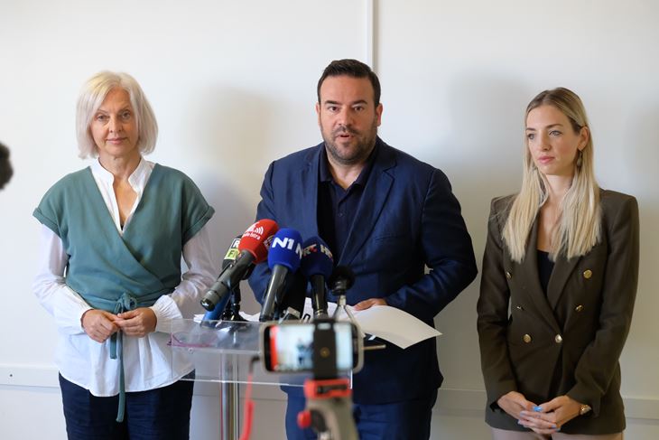 Dušica Radojčić (Možemo), Filip Zoričić i Sanja Radolović (SDP)