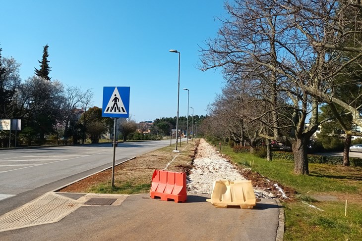 Poreč- radovi na biciklističkoj stazi