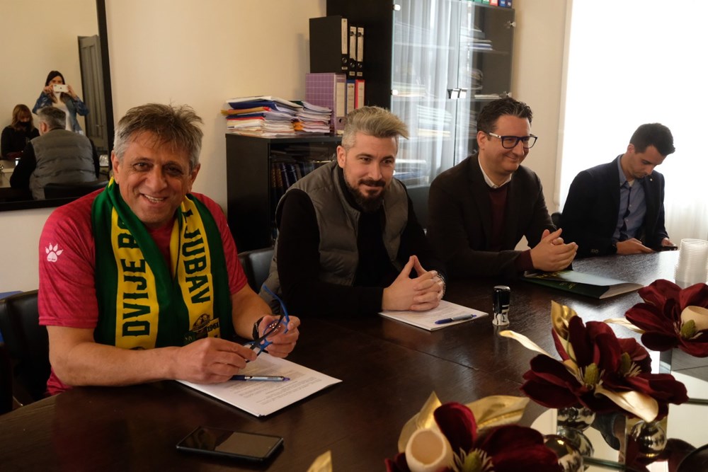 Načelnik Bala Edi Pastrovicchio, predsjednik Istre 1961 Branko Devide Vincenti i izvršni direktor Mikel Lauzurica Evolet