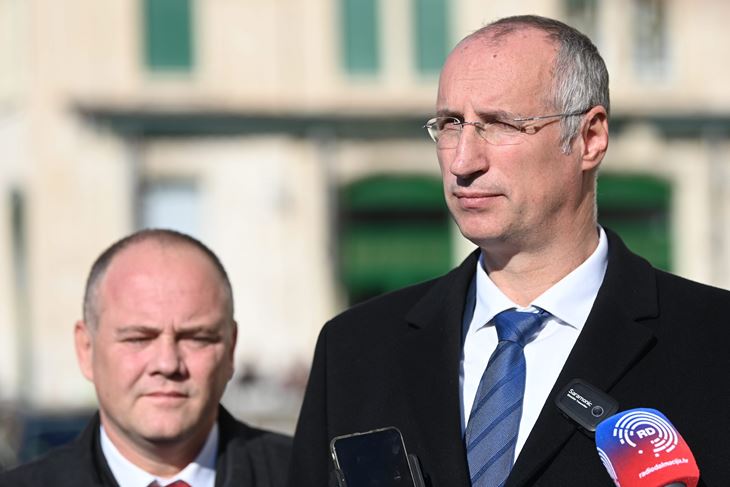 Splitski gradonacelnik Ivica Puljak i njegov zamjenik Antonio Kuzmanic (Tom Dubvec / CROPIX)