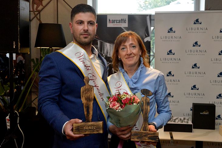 Vinski gospodin Ivan Sladić i vinska dama Antonella Sorgo Kozlović (Foto : Rene Karaman)