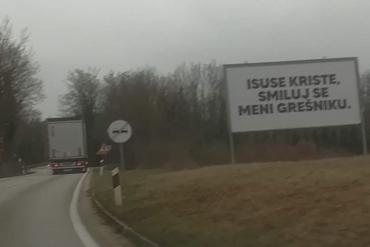 Jumbo plakat kod Pazina