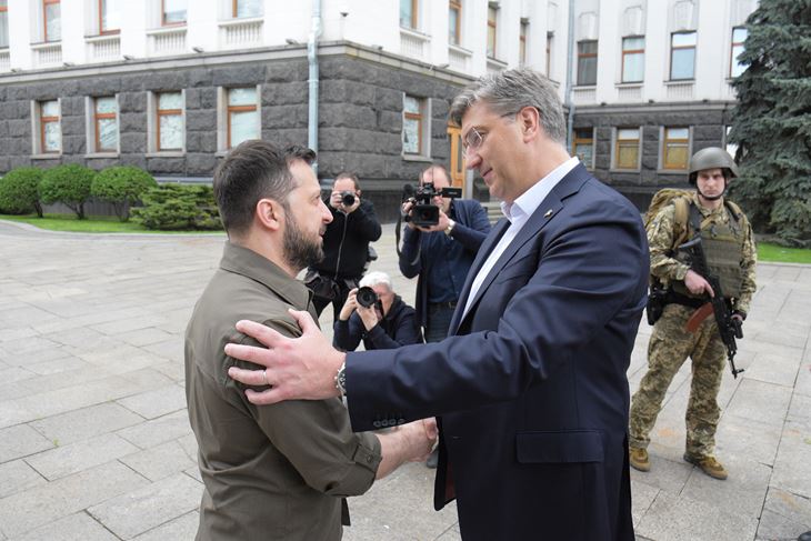 Volodimir Zelenski i Andrej Plenković (Foto: Vlada RH)
