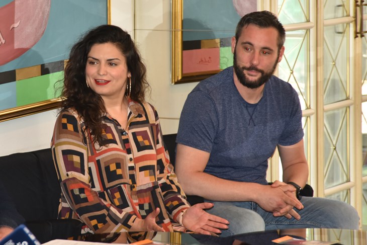 Marija Ticl i Lovro Matešin - s današnjeg predstavljanja u INK-u (Snimio Duško Marušić ČIČI)