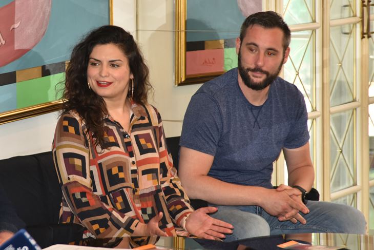 Marija Ticl i Lovro Matešin - s današnjeg predstavljanja u INK-u (Snimio Duško Marušić ČIČI)