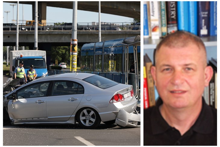 Razbijena Honda Civic i Vladislav Tomišić (CROPIX)