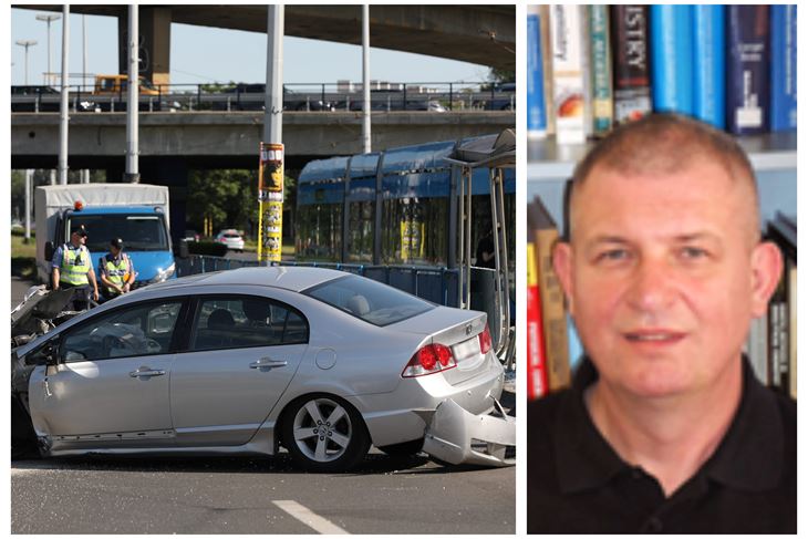 Razbijena Honda Civic i Vladislav Tomišić (CROPIX)