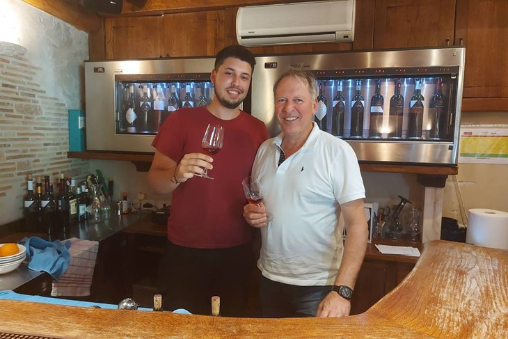 Antonio i Moreno Degrassi u novoj enoteci (Snimila Sanja Bosnić)