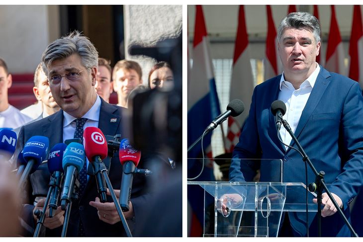 Premijer Andrej Plenković / Predsjednik Zoran Milanović (Foto: Goran Mehkek / CROPIX)