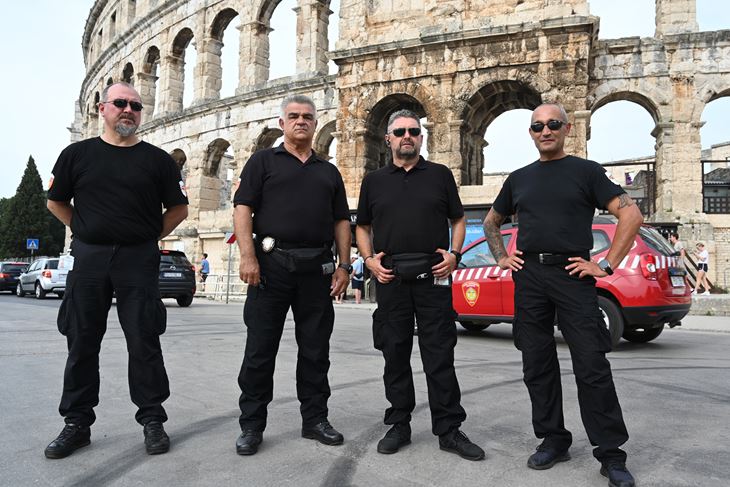 Vedran Debeljak, Rajko Dajić, Jakov Vuković i Boris Mujašić  - Sokoli na pulskim ulicama (Snimio Danilo Memedović)