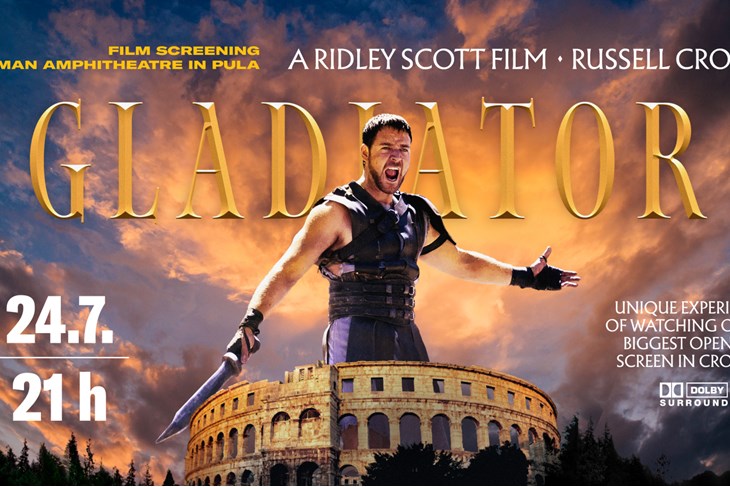 "Gladijator", film, projekcija u Areni, plakat, najava