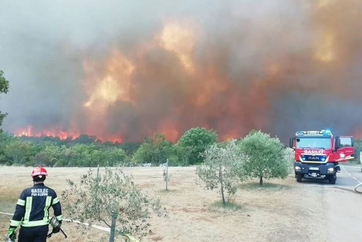 Pozxar u Sloveniji (Foto JVP Umag)