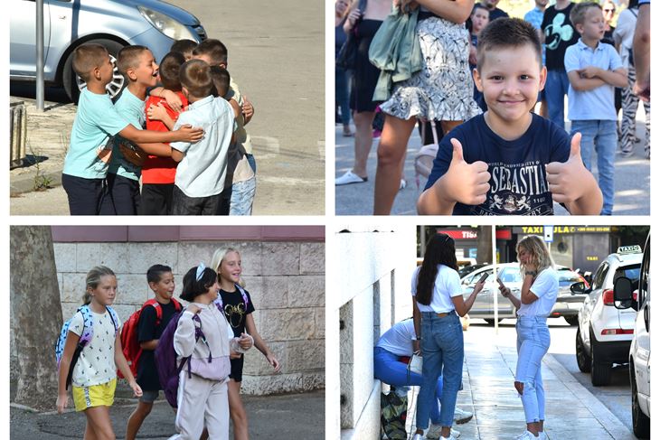 Prvi dan škole u Puli (snimili Duško MARUŠIĆ ČIČI i Milivoj MIJOŠEK)