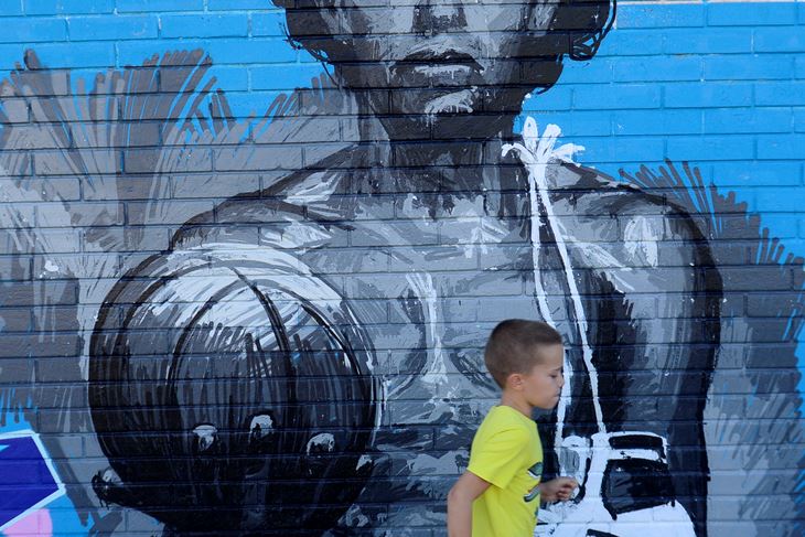 Vodnjan 16.9.2022. Eric Derrocchi - B Urban Jam - grafiti - Osnovna skola Vodnjan Snimio: Dejan STIFANIC