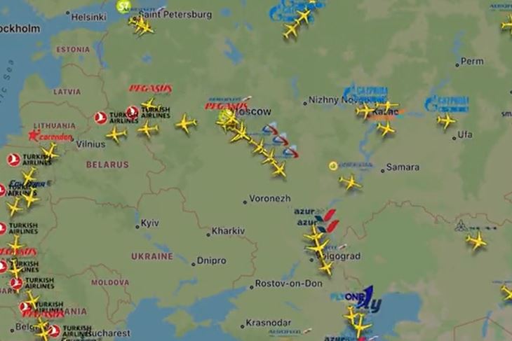 (Foto: Screenshot Flightradar)