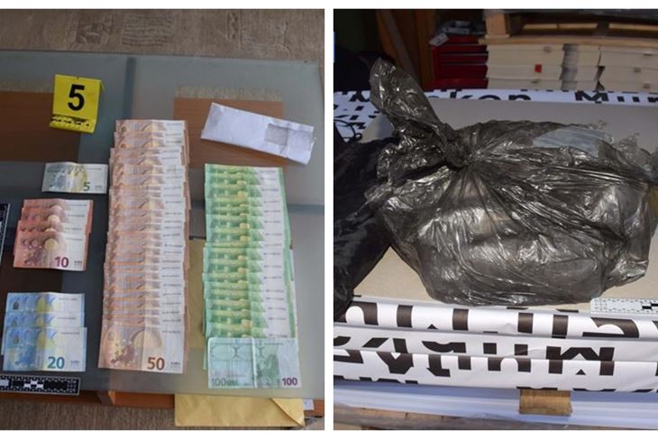 Droga i novac zaplijenjeni od petorice dilera (foto: PU istarska)