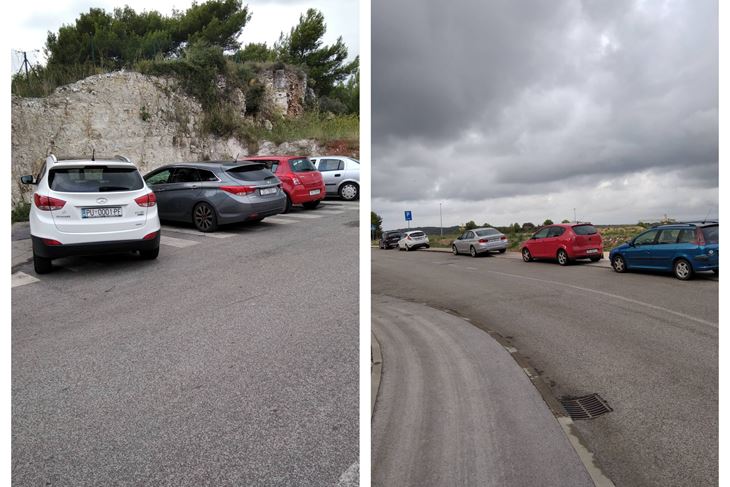 Automobili parkirani preko cijelog pješačkog prijelaza / Automobili parkirani duž nogostupa, iako je parking u blizini (Snimio Romeo Gardaš)