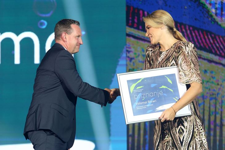 Valamar Rivieri dodijeljeno je i posebno priznanje za izvrsnost u primjeni načela održivog turizma - Željko Kukurin i Nikolina Brnjac 
