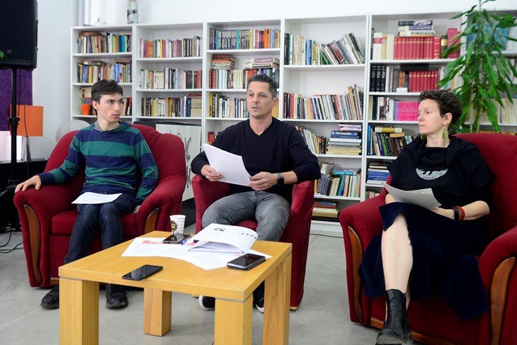 Program su najavili Valent Hrvatin, Marino Jurcan i Nevena Trgovčić (snimio Dejan ŠTIFANIĆ)
