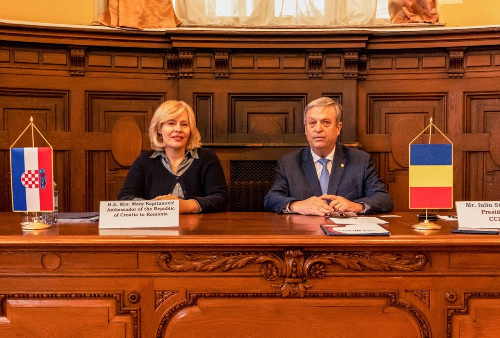Hrvatska veleposlanica Marija Kapitanović i predsjednik CCIB Iuliu Stocklos