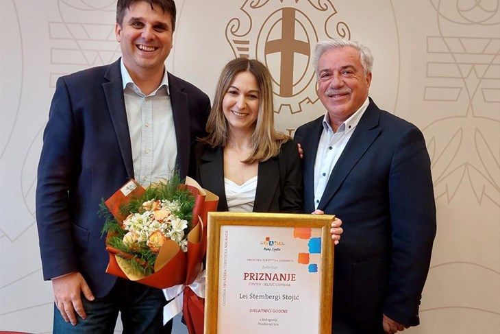 Valter Glavičić, Lea SŠtemberga Stojić i direktor Jedinstva Elvino Kršulja