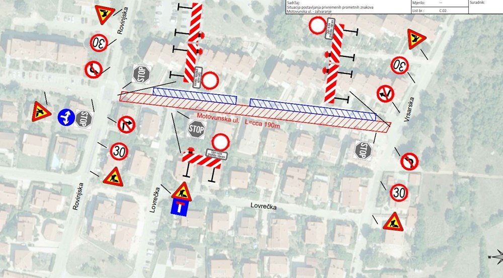 Motovunska  - radovi i regulacija