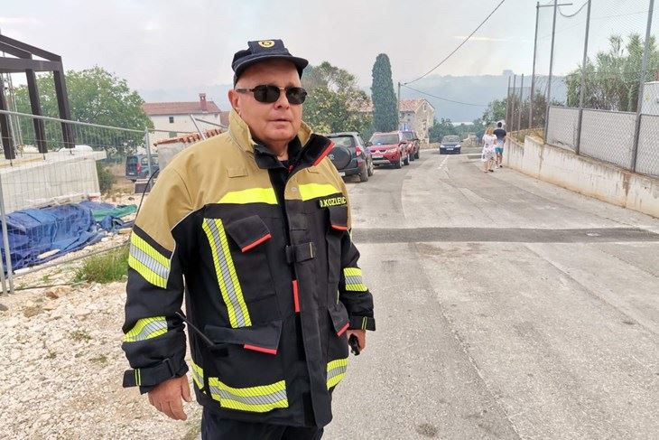 Dino Kozlevac prilikom požara minulog ljeta u Puli